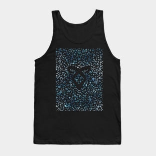 Shadowhunters rune / The mortal instruments - pattern / texture with vanishing angelic power rune (blue watercolors) - Clary, Alec, Jace, Izzy, Magnus Tank Top